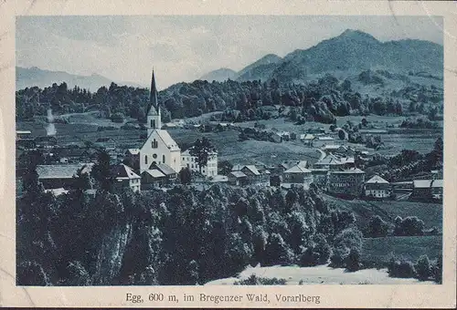 AK Egg im Bregenzer Wald, Stadtansicht, Kirche, ungelaufen