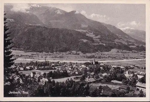 AK Jenbach, Panoramaansicht, Kirche, ungelaufen