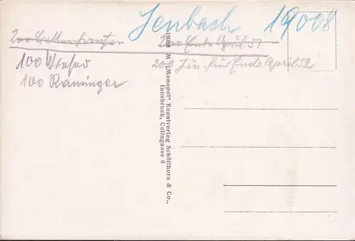 AK Jenbach, Panoramaansicht, Kirche, ungelaufen