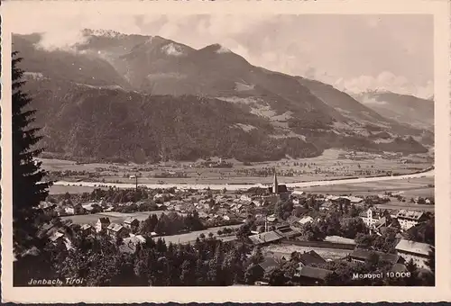 AK Jenbach, Panoramaansicht, Kirche, ungelaufen