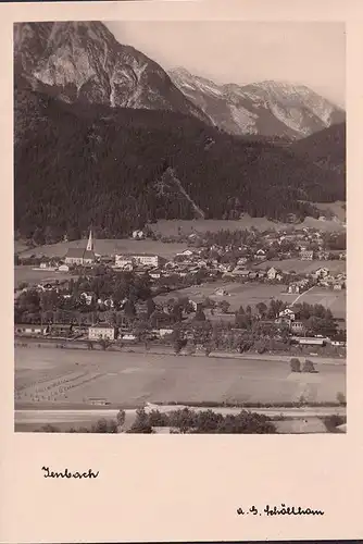 AK Jenbach, Panoramaansicht, Kirche, ungelaufen