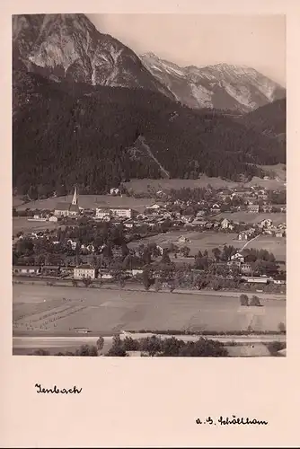 AK Jenbach, Panoramaansicht, Kirche, ungelaufen