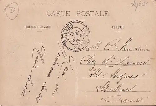 CPA Le Raincy, Un coin de la Piece d Eau, gelaufen 1911