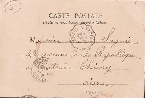 CPA Le Raincy, Allee des Bosquets, gelaufen 1903