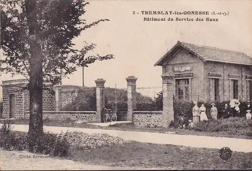 Temblay le Gonesse, Batiment du Service des Eaux, gelaufen 1915