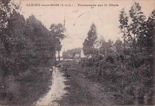 CPA Clichy sous Bois, Promenade sur la Dhuis, Exposition Internationale, gelaufen 1923