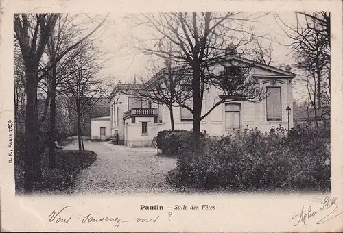 AK Pantin, Salle des Fetes, gelaufen 1906