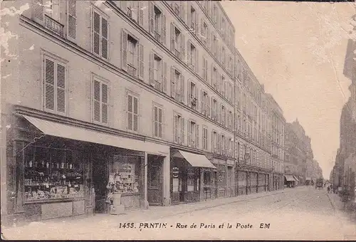 AK Pantin, Rue de Paris de la Poste, gelaufen 1935