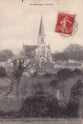 AK Poiroux , L Eglise, gelaufen 1911