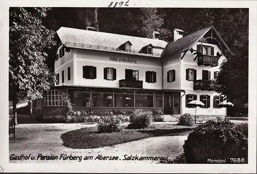 AK St. Gilgen, Gasthof und Pension Fürberg am Abersee, ungelaufen