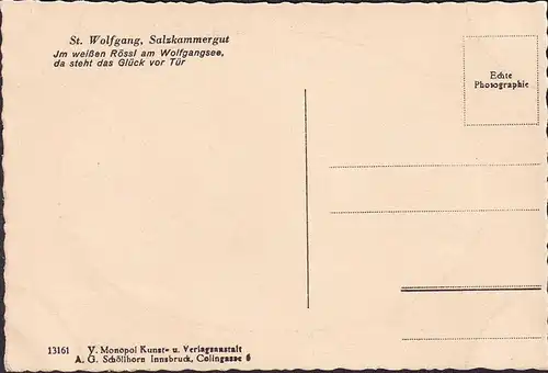 AK St. Wolfgang, Dampfschiffslandungsplatz, Schiff Austria I, Hotel Weisses Rössl, ungelaufen