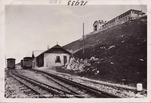 AK St. Wolfgang, Schafberg Zahnrad Bahnstation mit Hotel, ungelaufen