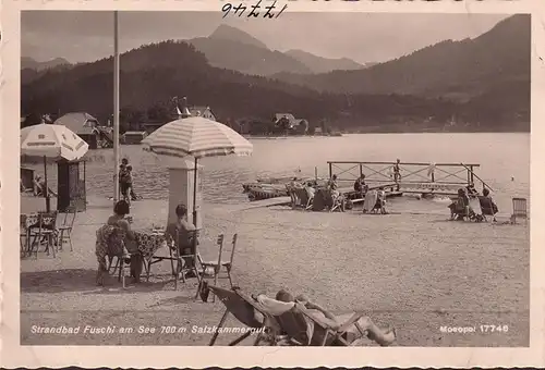 AK Fuschl am See, Strandbad, Gasthof Sandwirt, Bootsanlegestelle, ungelaufen