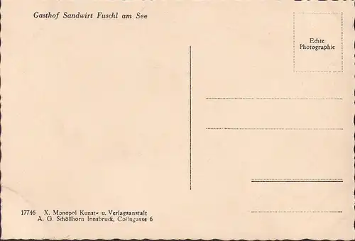 AK Fuschl am See, Strandbad, Gasthof Sandwirt, Bootsanlegestelle, ungelaufen