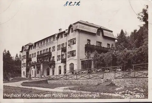 AK St. Gilgen, Waldhotel Kreuzstein am Mondsee, ungelaufen