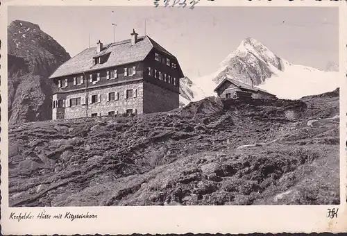 AK Salzburg, Krefelder Hütte mit Kitzsteinhorn, ungelaufen