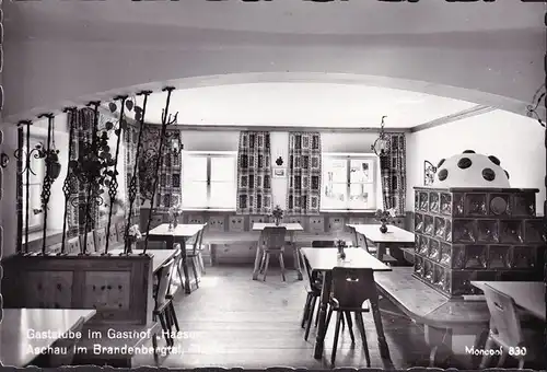 AK Aschau, Brandenberg, Gasthof Haaser, Gaststube, ungelaufen