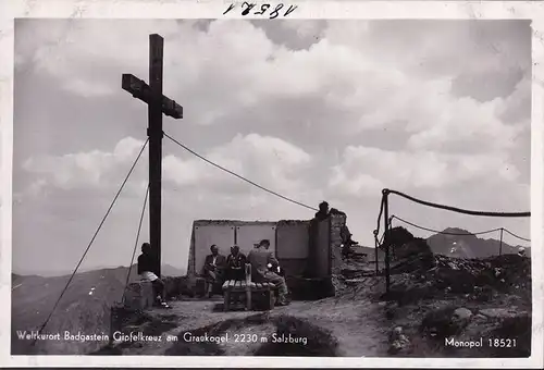 AK Bad Gastein, Gipfelkreuz am Graukogel, Foto AK, ungelaufen