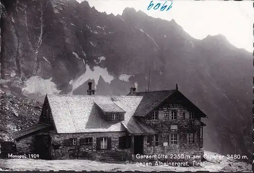 AK Vals, Geraer Hütte gegen Alpeinergrat, ungelaufen