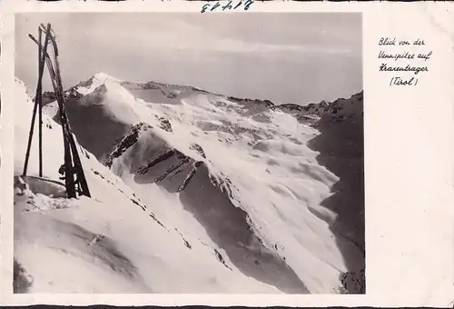 AK Padaun, Blick von der Vennspitze auf Kraxentrager, Skier im Schnee, ungelaufen