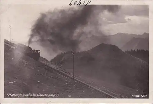 AK St. Wolfgang, Schafberg Zahnradbahn, Foto AK, ungelaufen