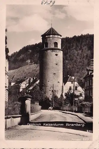 AK Feldkirch, Katzenturm, ungelaufen