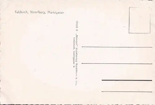 AK Feldkirch, Marktgasse, Metzgerei, Brunnen, ungelaufen