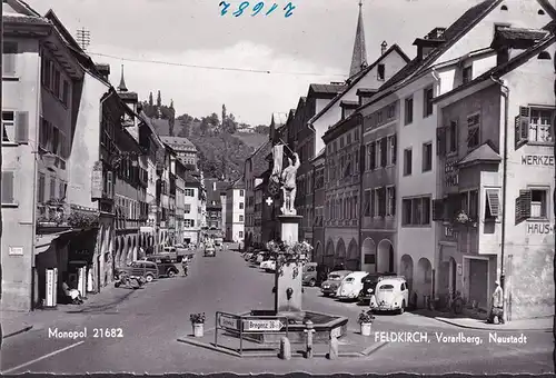 AK Feldkirch, Neustadt, Marktplatz, VW Käfer, ungelaufen