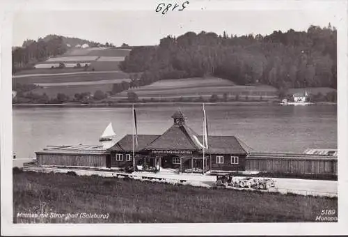 AK Mattsee, See und Strandbad Mattsee, Hauptgebäude, ungelaufen