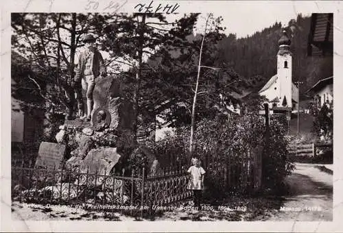 AK Unken, Denkmal der Freiheitskämpfer, Kirche, Kind, ungelaufen