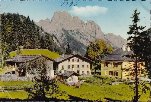 AK Weißbach bei Lofer, Gasthaus Hirschbühel gegen Mühlsturzhorn, ungelaufen