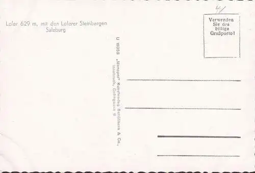 AK Lofer mit den Lofer Steinbergen, ungelaufen