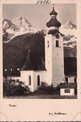 AK Lofer, Kirche, Reifhorn, Ochsenhörner, ungelaufen