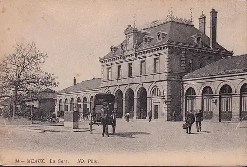 AK Meaux, La Gare, ungelaufen