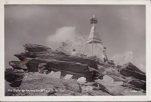 AK Mayrhofen, Auf dem Gipfel der Ahornspitze, ungelaufen