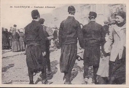 AK Salonique, Grece, Costume Albanais, ungelaufen
