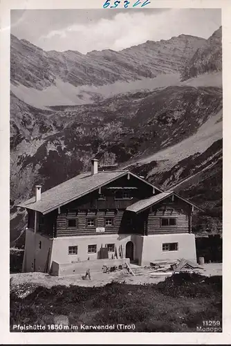 AK Pfeisshütte, Pfeishütte im Karwendel, ungelaufen