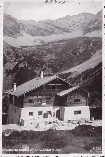 AK Pfeisshütte, Pfeishütte im Karwendel, ungelaufen