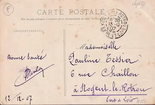 AK Pantin, Entree du Cimetiere Parisien, gelaufen 1907