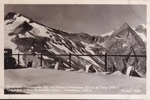 AK Großglockner Hochalpenstraße, Parkplatz Edelweißspitze, Kloben, Sonnenwelleck, ungelaufen