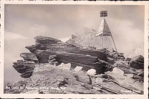 AK Mayrhofen, Am Gipfel der Ahornspitze, ungelaufen