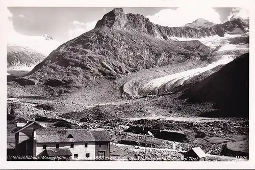 AK Ginzling, Unterkunftshaus Waxeckhütte, Alpenrose, ungelaufen