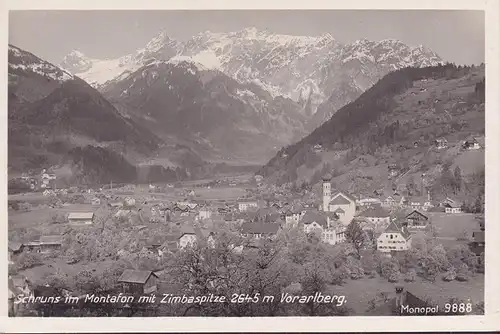 AK Schruns im Montafon mit Zimbaspitze, ungelaufen