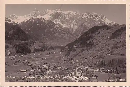 AK Schruns im Montafon mit Zimbaspitze, ungelaufen