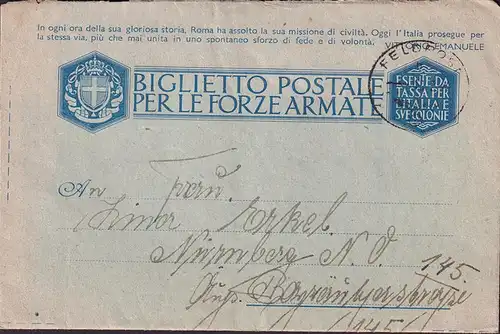 AK Biglietto Postale Per le Forze Armate, Deutsche Feldpost 1914, gelaufen 1914