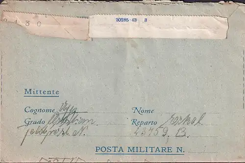 AK Biglietto Postale Per le Forze Armate, Deutsche Feldpost 1914, gelaufen 1914