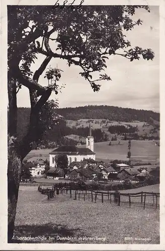 AK Alberschwende, Ortsansicht mit Kirche, ungelaufen