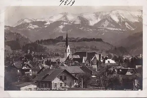 AK Dornbirn, Stadtansicht, Kirche, Foto, ungelaufen