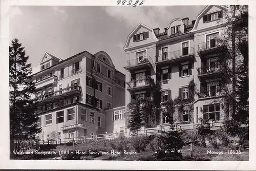 AK Bad Gastein, Hotel Savoy und Hotel Regina, ungelaufen