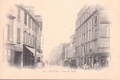 CPA Pantin, Rue de Paris, ungelaufen